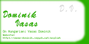 dominik vasas business card